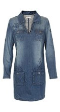 CREAM JANE JEANS DRESS