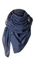 big doodle shawl - blue/black